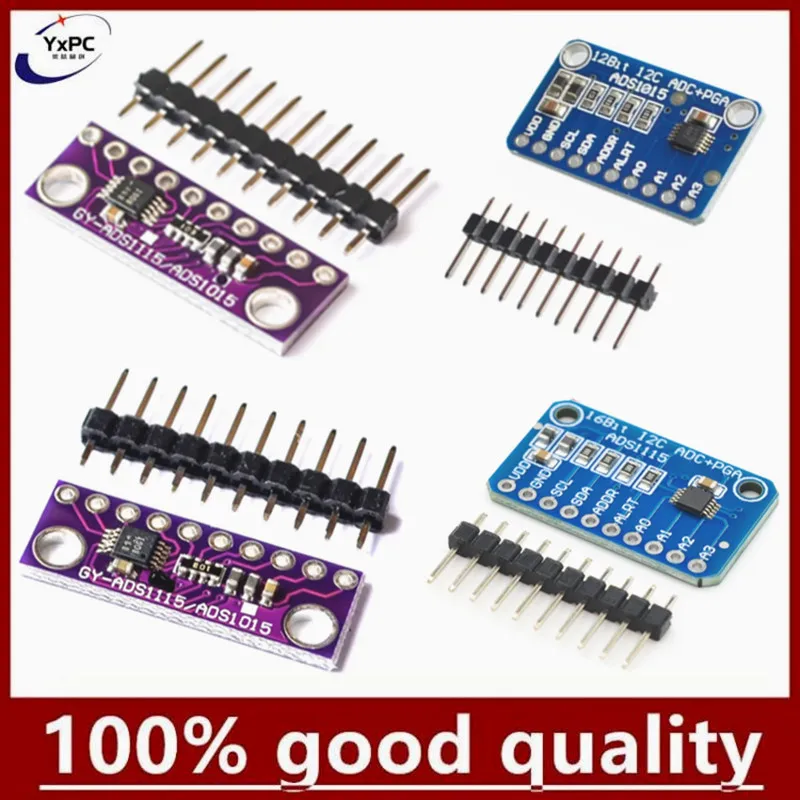 1pcs ADS1115 Ultra-small 16 bit precision ADC development board module 16Bit 4 Channel ADS1015 12-bit development board module