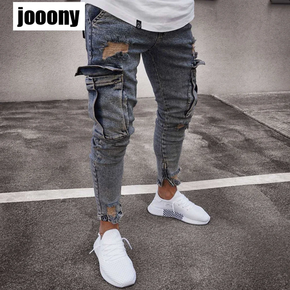 

streetwear jean femme baggy pockets denim Jeans for men clothing Man casual pants Men's jeans casual slim Male trousers