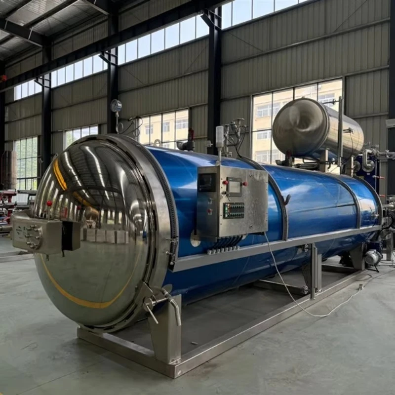 Industrial High Temperature Autoclave Steam Water Spray Retort Stainless Steel Cooking Sterilization Pot Customized