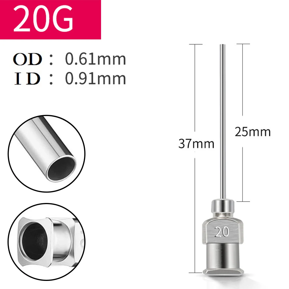 25mm Dispensing Machine Needle Stainless Steel Dispensing Needle Industrial Glue Injection Needle For High Temperature