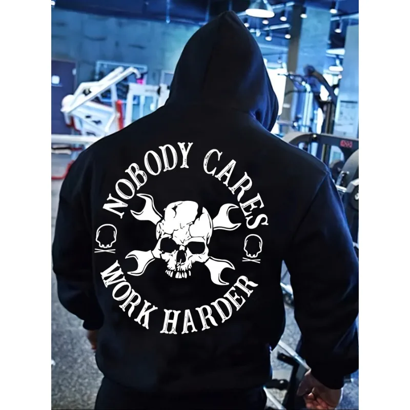 [NOBODY CARES Hoodie] NOBODY Carees Hoodie - بلوفر رجالي بيج