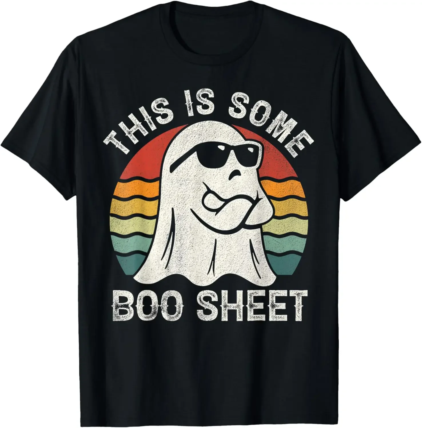 

Funny Halloween This Is Some Ghost Sheet Boo Retro Halloween T-Shirt