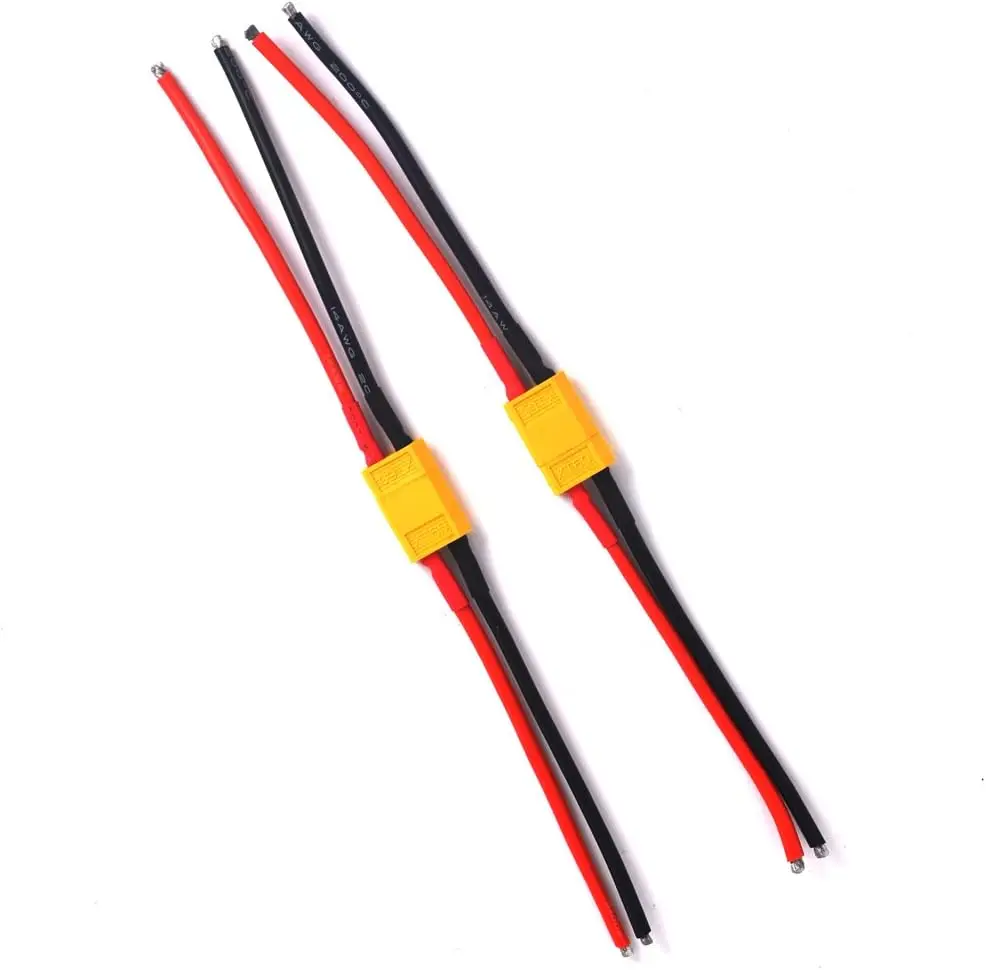 

Male Female XT60 Plug Connector With Red Black Silicon 14 AWG Wire for RC Lipo Battery FPV Drone Car Boat Quadcopter Multicopter