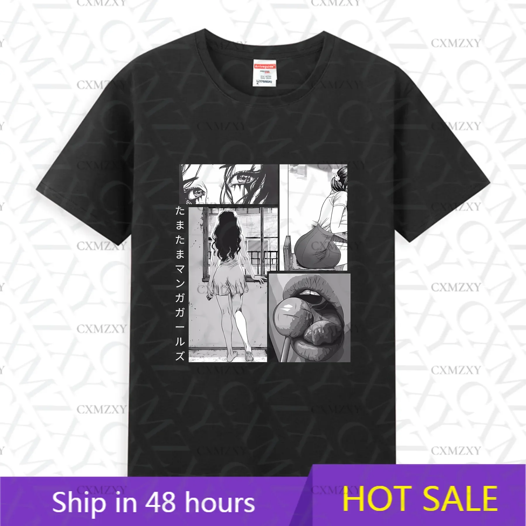 

Men Manga Hentai Ecchi Tee Japan Anime Lover Waifu T Shirt Harajuku Ahegao Girl