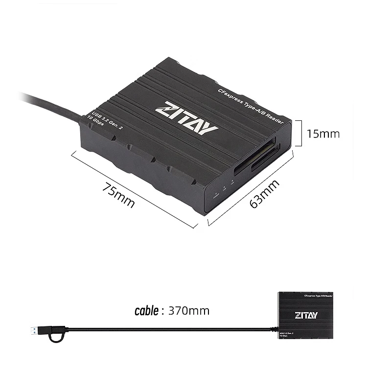 

2in1 High Speed USB 3.2 Gen 2 CFE CFexpress Memory Card Type A B Card Reader fr 4K 8K Film Camera R5C R5 Z6 Z7 A7s3 A7r5 A7m4