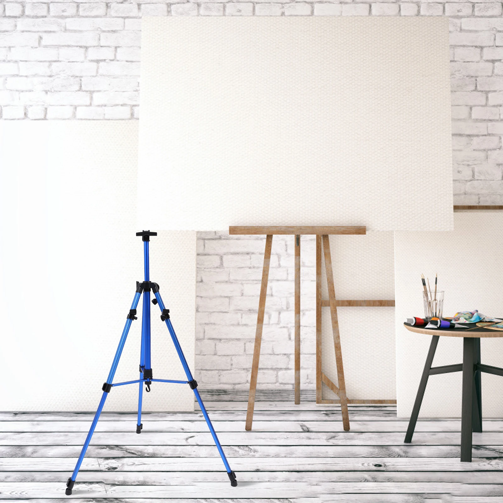 

Metal Easel Portable Tripod Aluminum Drawing Holder Foldable Artist Floor for Painting Easels Adjustable