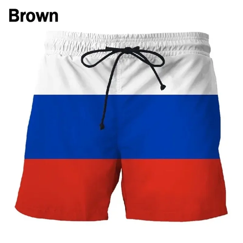 3D Print National Flag Graphic Beach Shorts For Men Summer Funny Casual Board Shorts Swimwear Quick Dry Men Swim Trunks