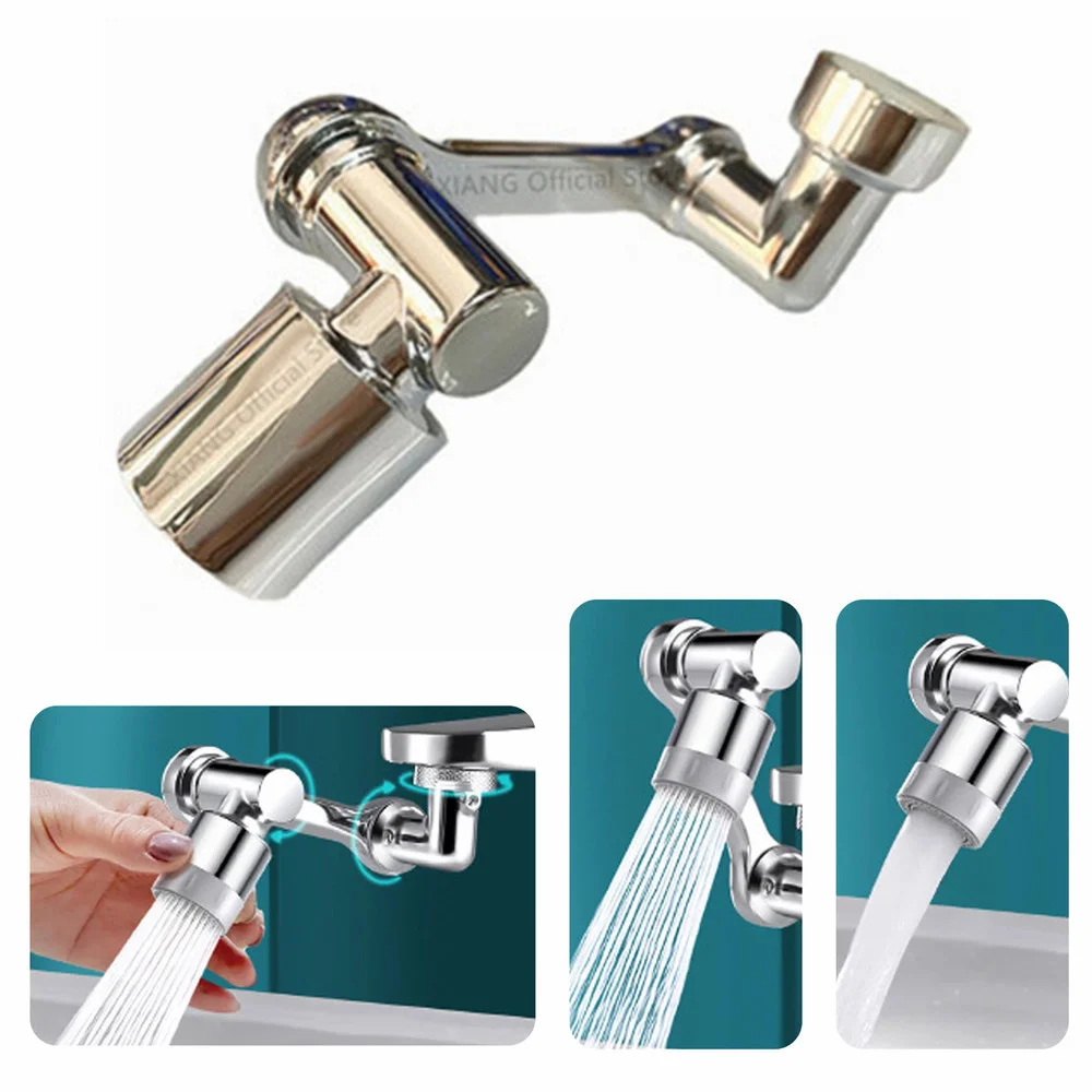 1080° Flexible Kitchen Sink Faucet Extender Splash Filter Bathroom Faucet Aerator Sprayer Attachment Water Tap Nozzle