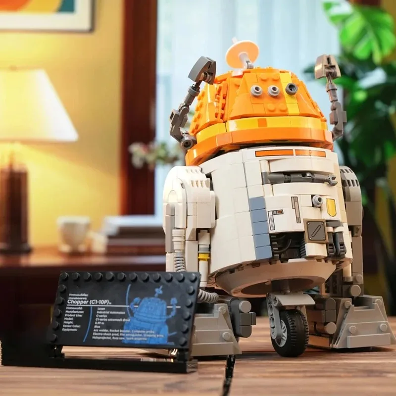 1039개 우주 전쟁 빌딩 블록 - 관절형 우주 비행사, 로봇 및 기술자 피규어(C1-10P) 포함 완전 세트 - 클래식 벽돌