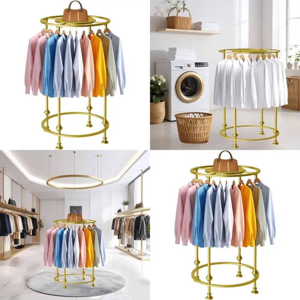 

Sturdy Metal Clothes Rack for Hanging Dresses, Shirts, and More - 51.2 Inch Freestanding Garment Display for Retail, Closets, an