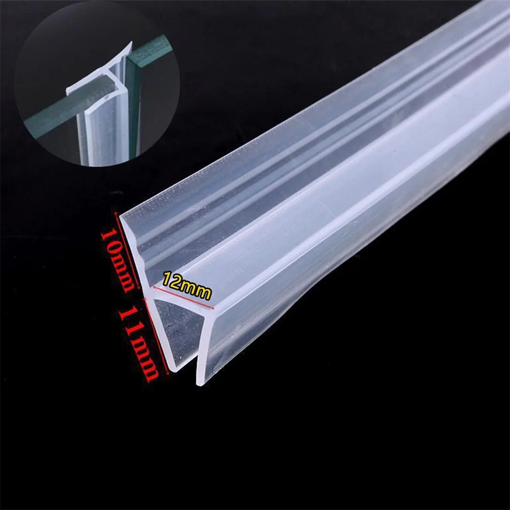 2M Bathroom Door Shower Curtain Shell Sealing Strip H Shape Is Suitable For 10/12mm Glass Waterproof Silicone Sealing Strip