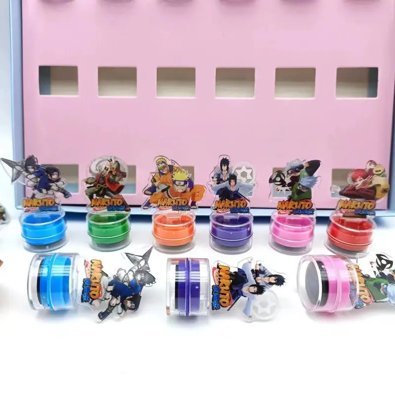 Naruto Stamp Children's Cartoon Naruto Sasuke Cool Small Stamp Colorful Acrylic Shape Handle Stamp