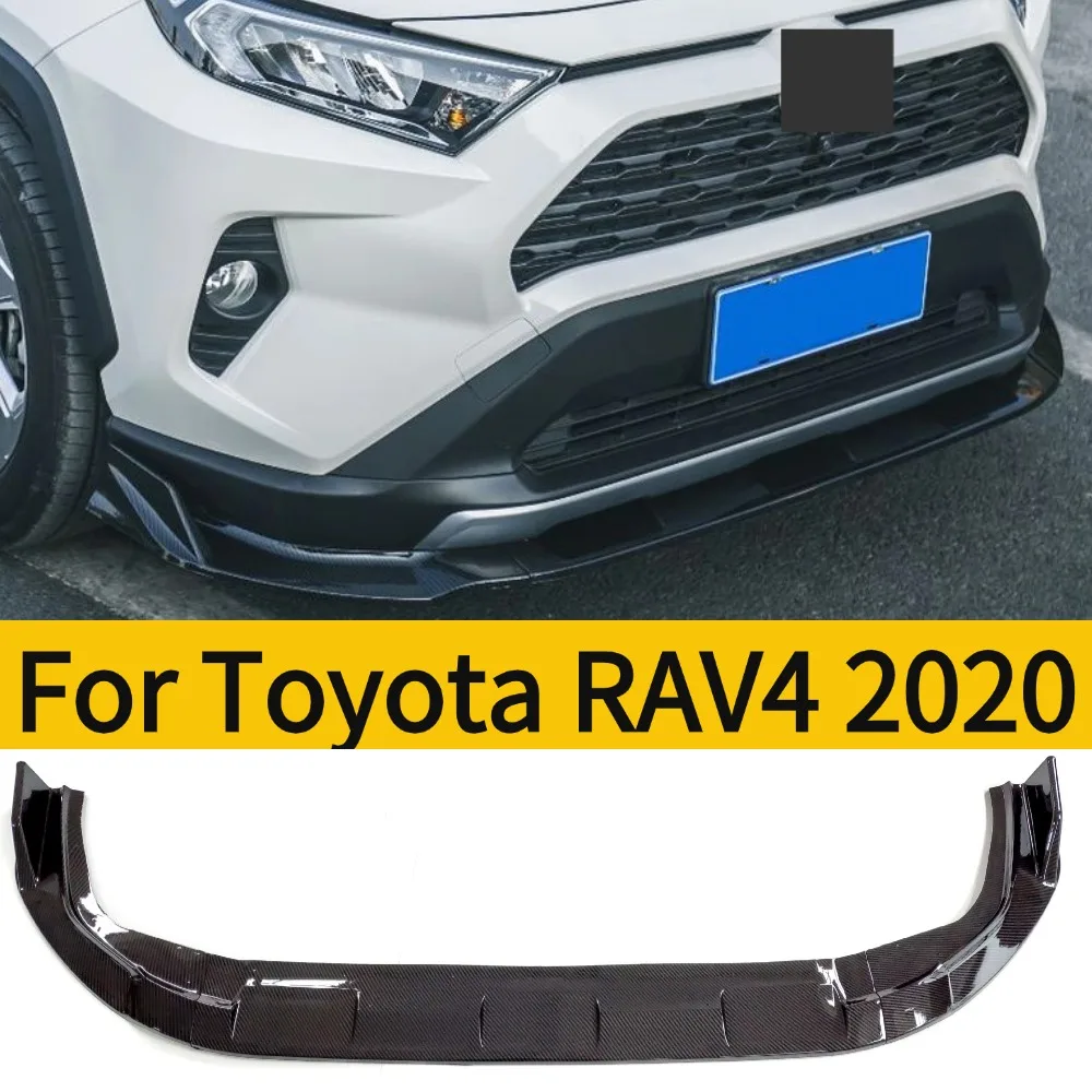 For Toyota RAV4 2020 Front Shovel Small Surround New Front Lip Front Bumper Refit Anti-Collision Splitter Spoiler Refit Accessor