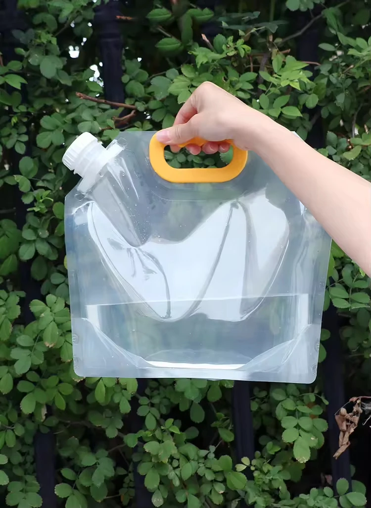 5L Tragbarer Wasserbeutel, faltbarer Eimer, Aufbewahrung, Wasserbehälter, Krug, Flaschentasche, Outdoor-Sport, Reisen, Camping, Zubehör mit Griff – Detail 5