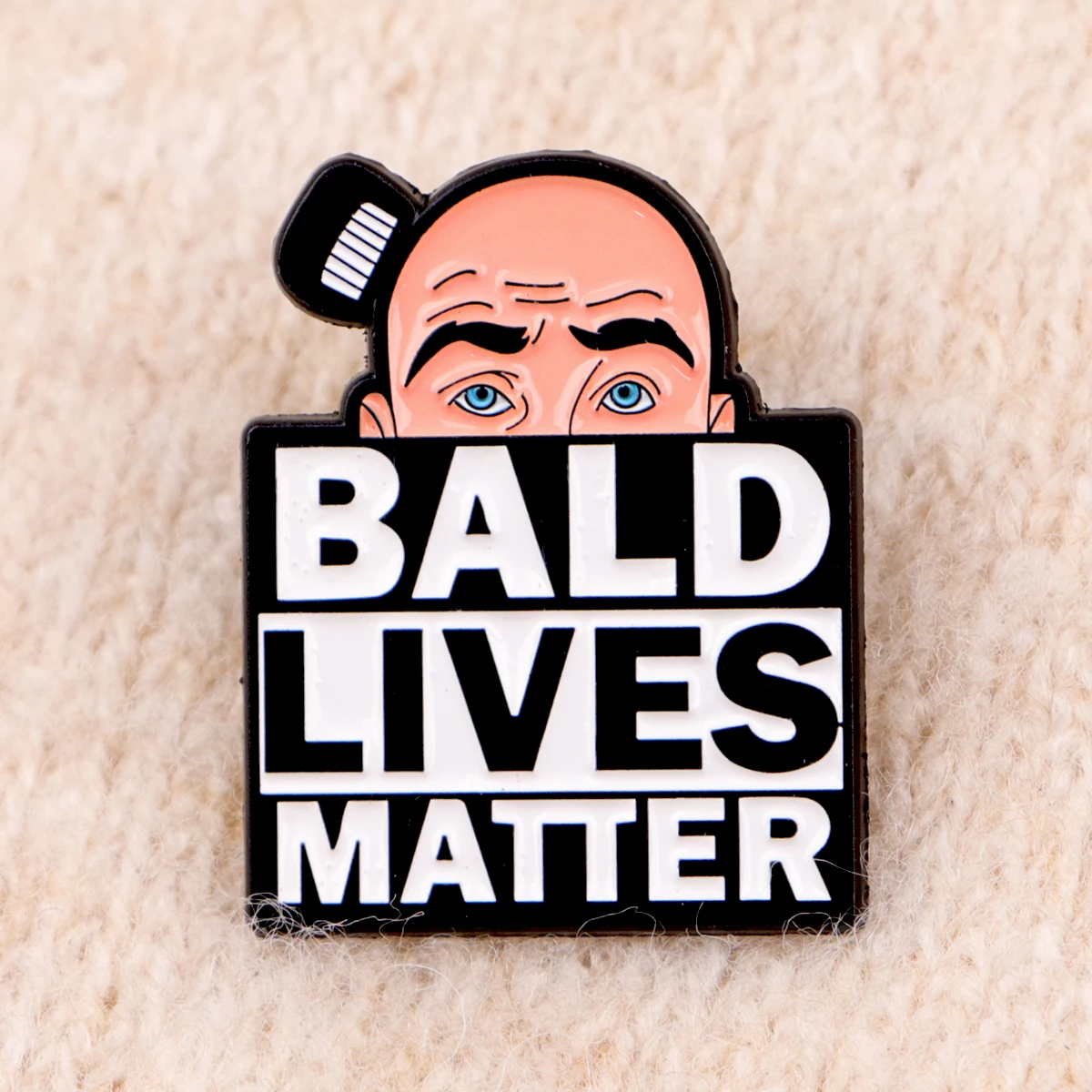 مضحك أصلع المينا دبوس خمر بروش الصنوبر التلبيب شارة بدبابيس على ظهره الملابس والاكسسوارات مجوهرات الأزياء هدية عيد الآباء #6