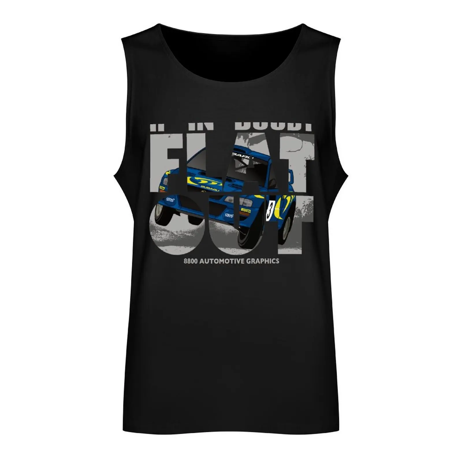 Colin McRae Tribute Flat Out Tank Top Men sleeveless tee Men's summer vest