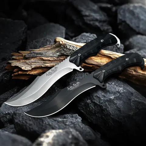 Outdoor Camping Knives and Hiking Knives Available in Two Styles with Leather Sheaths, an Ideal Gift for Men