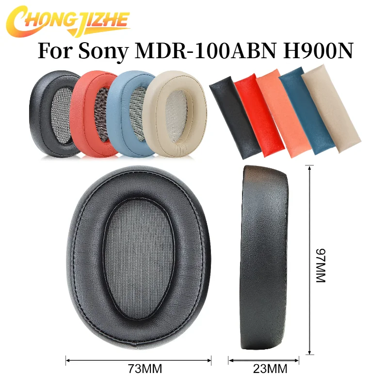 

CHONGJIZHE Ear Pads For Sony MDR-100ABN H900N Headphone Replacement Leather Pads High Quality Foam Pads Head beam cushion