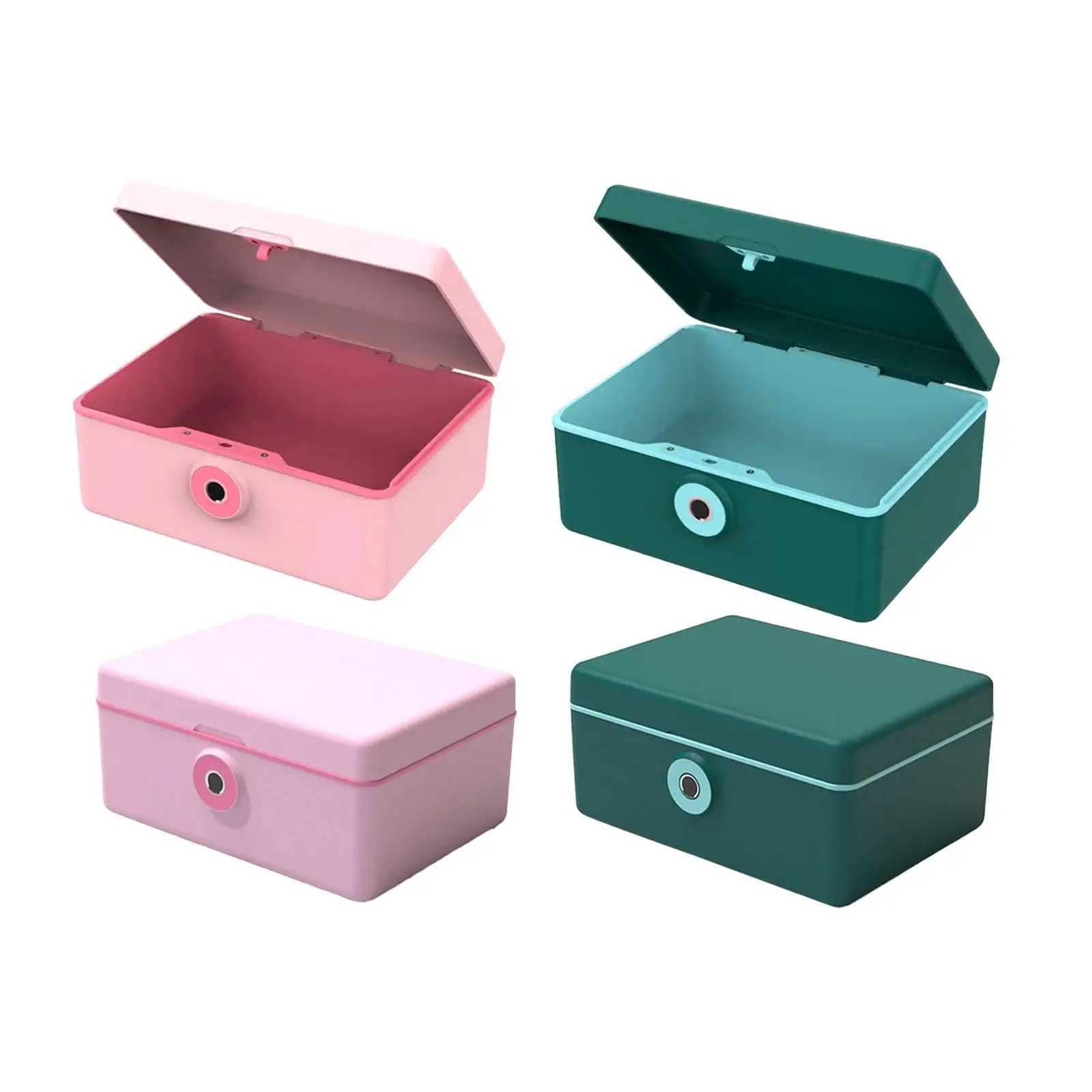 Jewelry Box with Fingerprint Multifunction Necklaces Organizer Collection Box for Party Table Dressing Room Travel Wedding