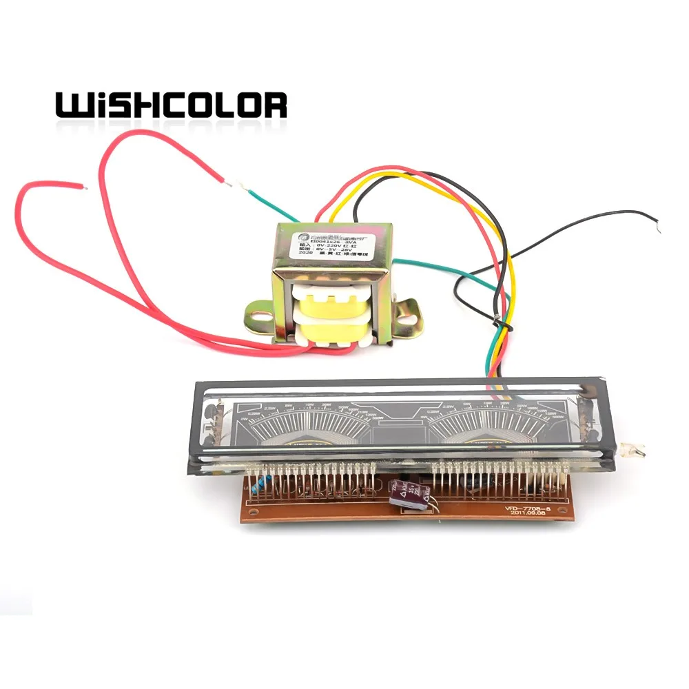 Wishcolor VFD Display Vacuum Fluorescent Display VU Level Meter Indicator Music Audio Spectrum Display AC220V