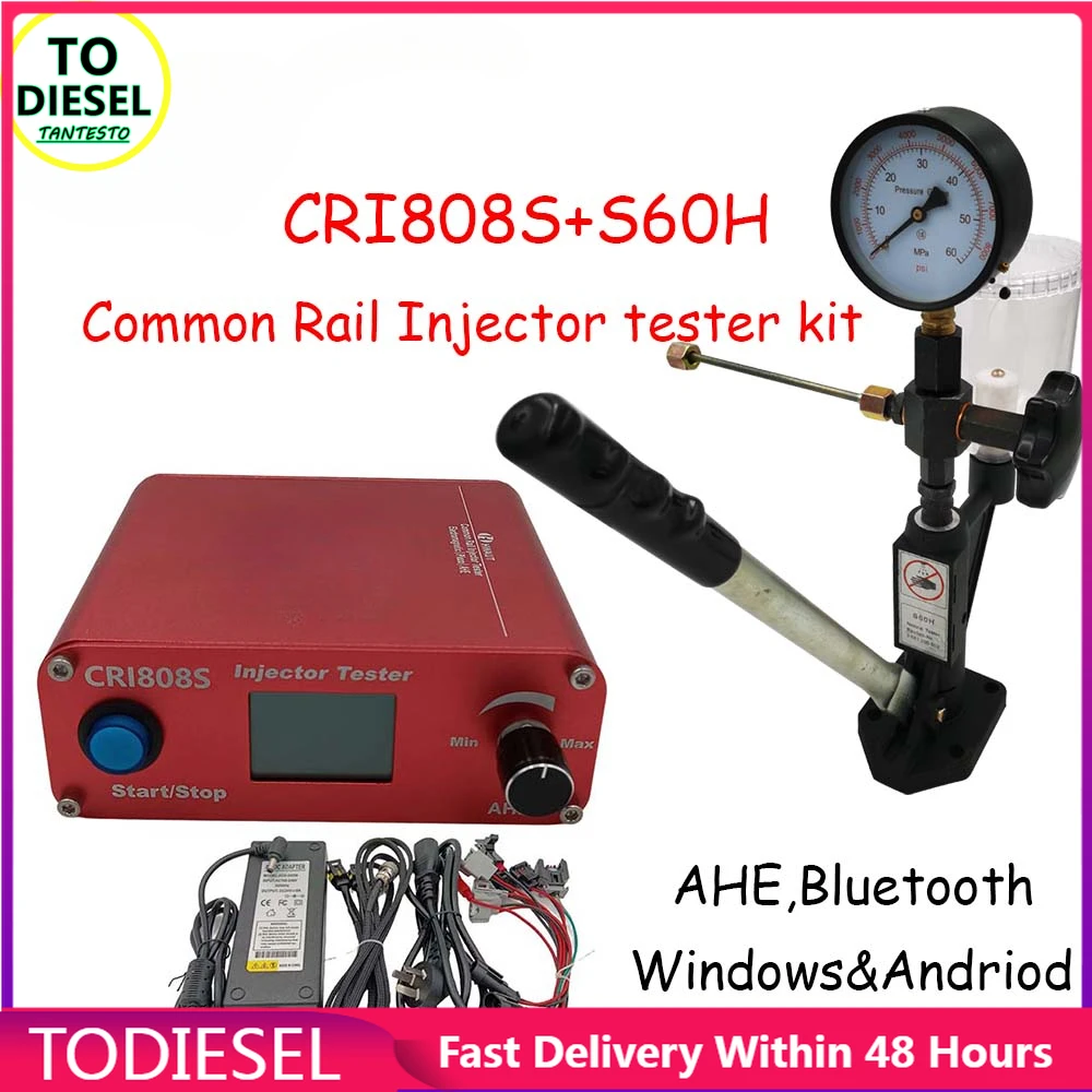 Hot Sale Aly CRI808S Multifunction Diesel Injector Tester Common Rail Injector S60H Nozzle Test with Bluetooth and AHE Function