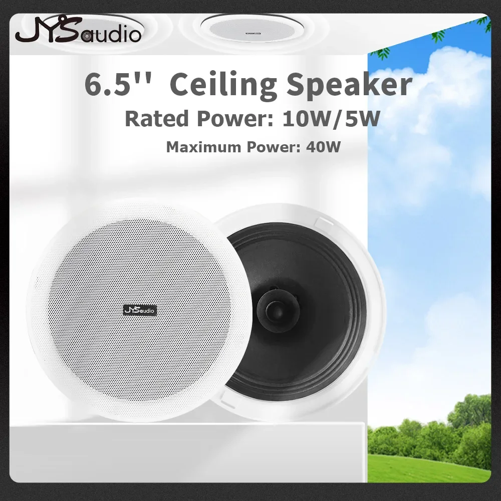 40W 6.5'' Coaxial Ceiling Speaker Pa Speakers Home Theater Background Music Sound Public Address Broadcast System Music Studio