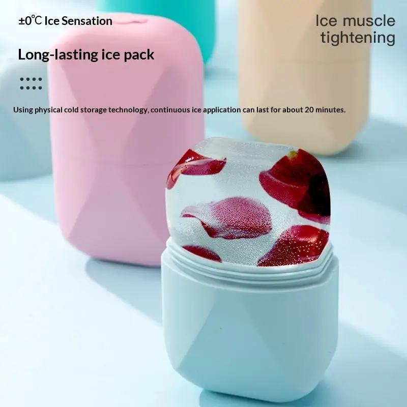 Masseur facial liftant, rouleau de glace en silicone portable pour le soin de la peau du visage, outils de beauté réutilisables, pour les yeux et le cou