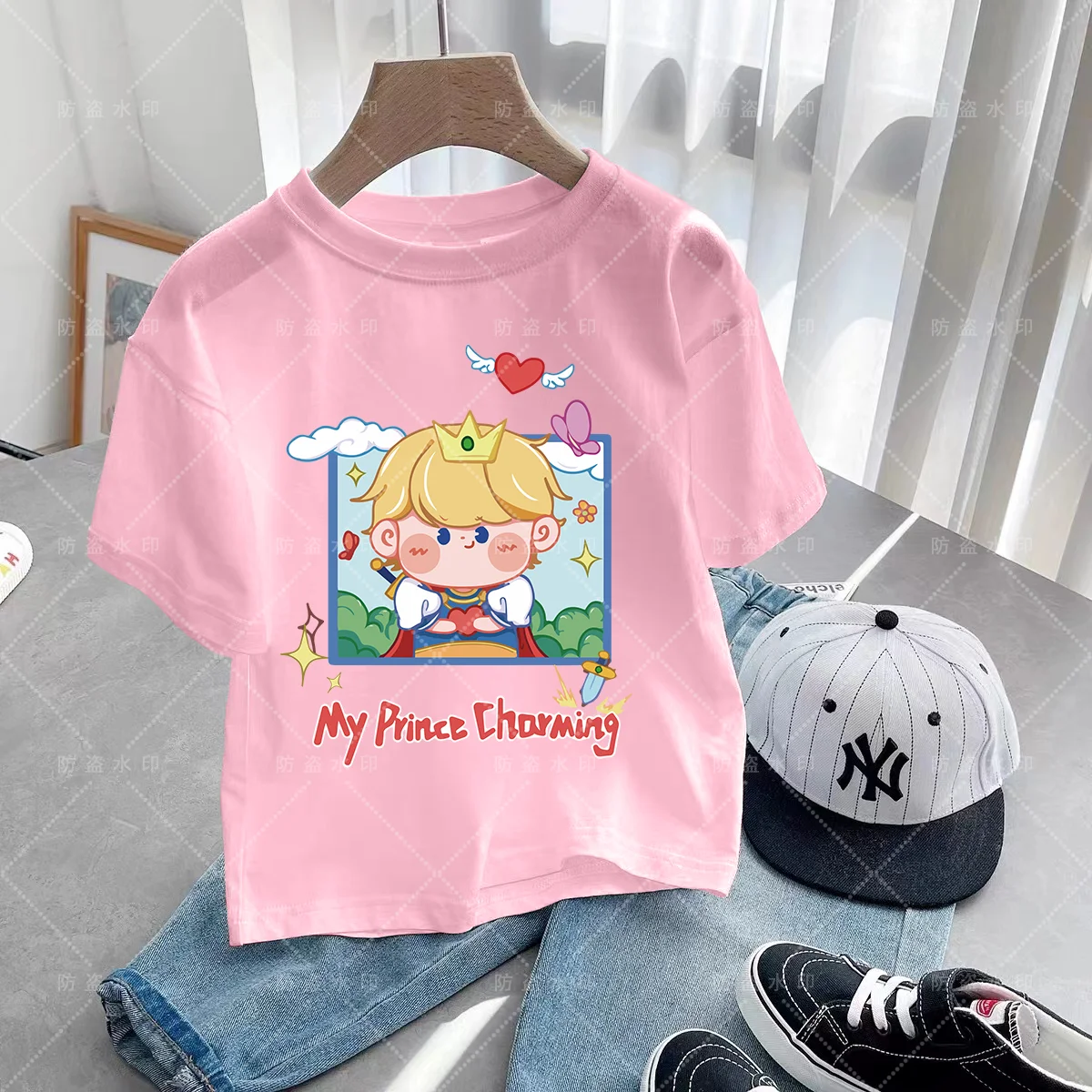 Disney 2024 Girl Summer Clothes cartoni animati Kawaii Princess Animated T Shirt Caricature Disney Kawaii Cartoons Princess children's