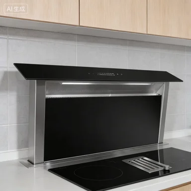 Campana Extractora Eléctrica Inteligente de Acero Inoxidable Deslizable y Delgada para Encimera, sin Ductos, con Ventilación para Cocina