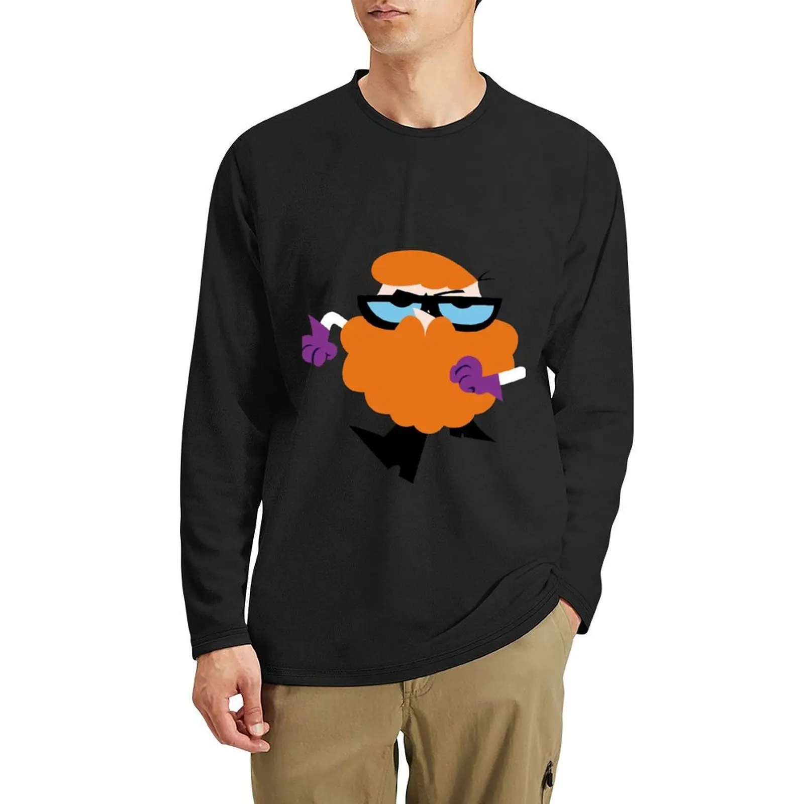 تي شيرت Dexter Beard Lab طويل تي شيرت كبير الحجم تي شيرت مخصص سريع الجفاف تي شيرت ملابس الرجال