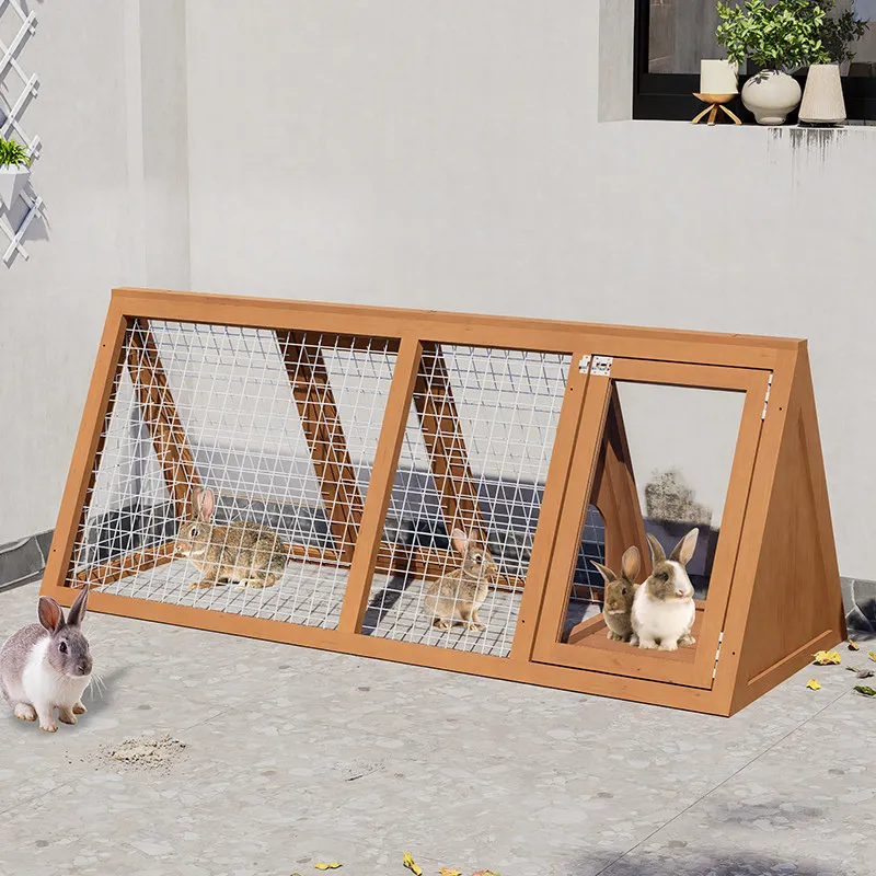 Antiseptic outdoor pet cage rabbit cage home large solid wood chicken duck goose house rainproof and sunscreen cat villa high-en - view 4