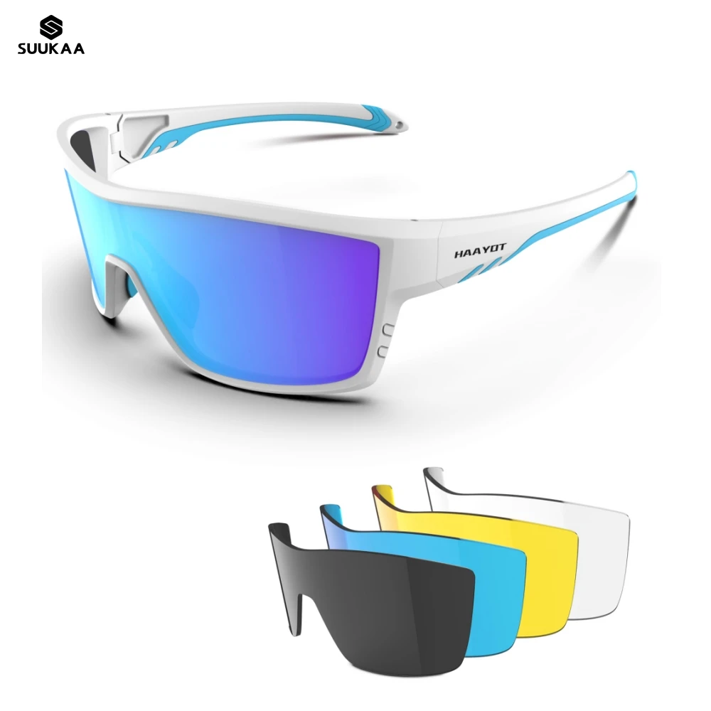 Suukaa-Polarized Cycling Sunglasses for Men and Women, Outdoor Fishing Sun Glasses, MTB Cycling Glasses, Road Bike,UV400 Fashion