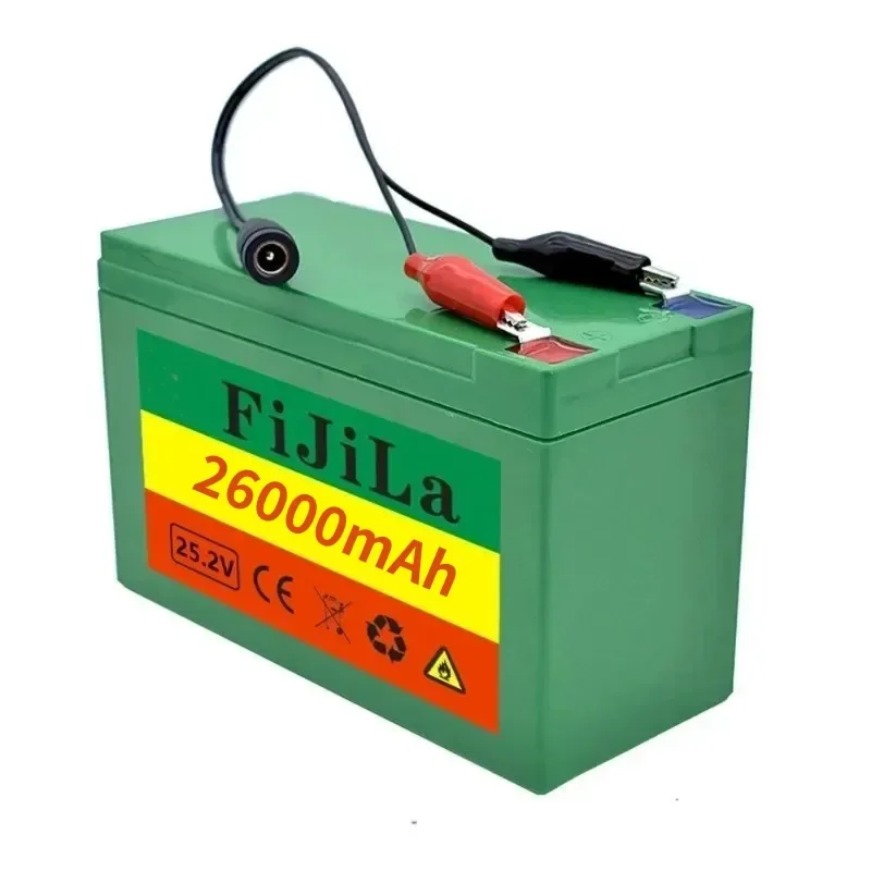 Batterie au lithium pour vélo électrique, batterie de pulvérisation électrique, chargeur de pipeline, 6s3p 100%, 18650 V, 25.2 mAh, 26000 nouveau, 25.2