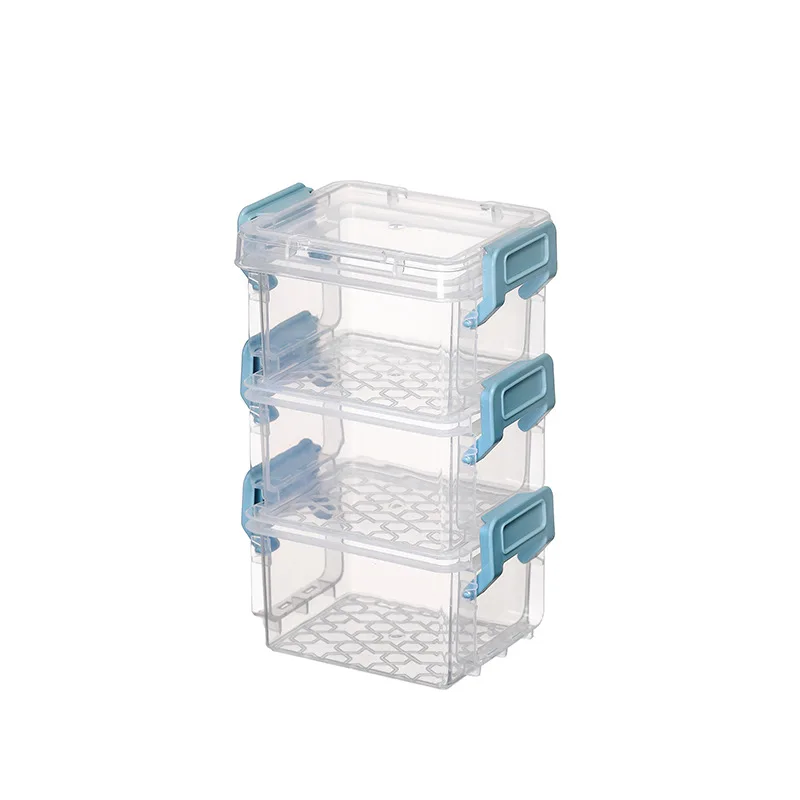 

1pc Transparent Plastic Storage Box Photocards Small Card Storage Box Desk Organizer Box Classification Box Stationery Organizer