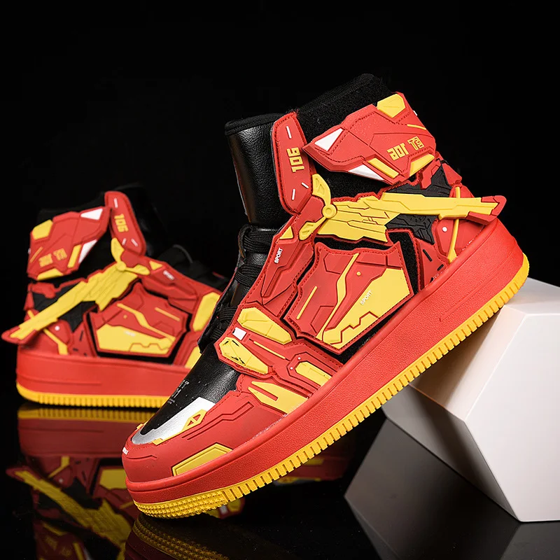 EVA รองเท้าอนิเมะรองเท้าผ้าใบคอสเพลย์ของผู้หญิงรองเท้าผ้าใบปีกเย็นด้านบนสูงรองเท้าวิ่งสำหรับผู้ชายหรูหรากลางแจ้งรองเท้าบาสเก็ตบอล