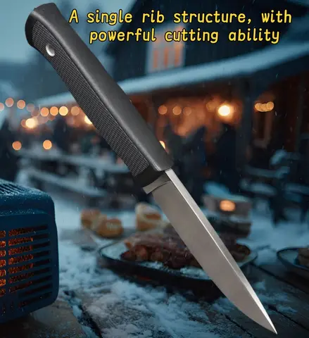 Bärbar kniv med fast blad och hög hårdhet, märkt 5Cr13Mov stål, ABS-handtag med slida, köksknivar, EDC kockkniv, multiverktyg 8 best sales knivar med fast blad - №2