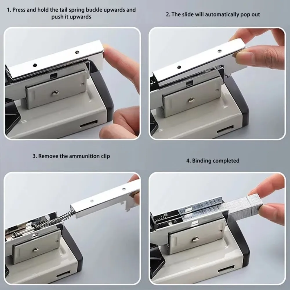 Labor-Saving Heavy Duty Stapler Up To 210 Pages Multifunction Paper Binding Stapler Large Capacity Simple Desktop Stapler