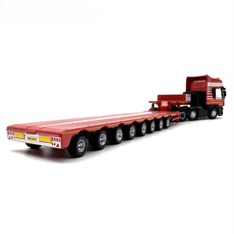 R580 semi-low multi-axle trailer, European truck, van model, alloy simulation 1:76