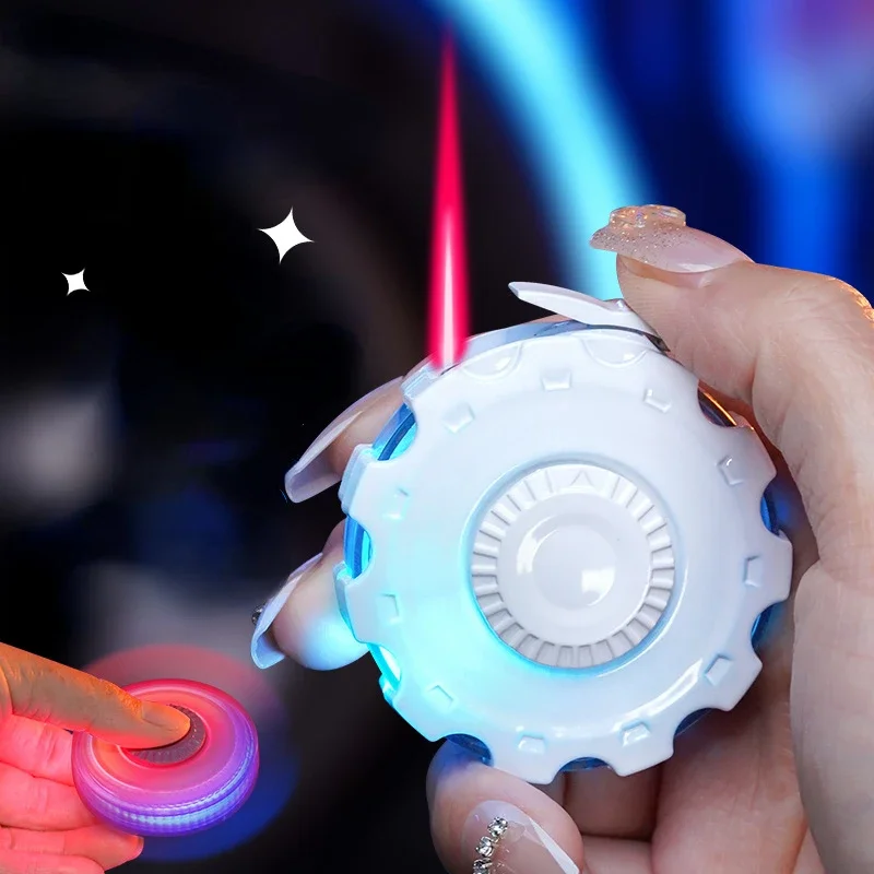 Creatieve Mecha Vingertop Gyroscoop Winddichte Aansteker Trendy Play Decompressie Cool Sigarettenaansteker Buitenontstekingstool