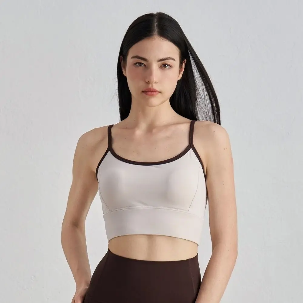 Contrasting Color Sports Vest Breathable Comfortable Yoga Underwear Splicing Design Moisture-Wicking Sports Bra Yoga