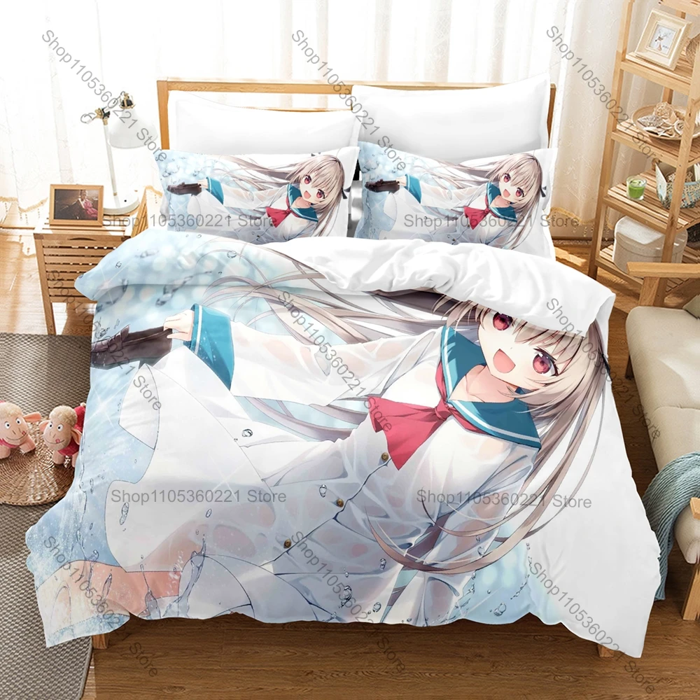 

Hot Kpop ATRI My Dear Moments Bedding Set Soft Microfiber 3 Piece Duvet Cover Set Bedroom Decor For Fans All Season