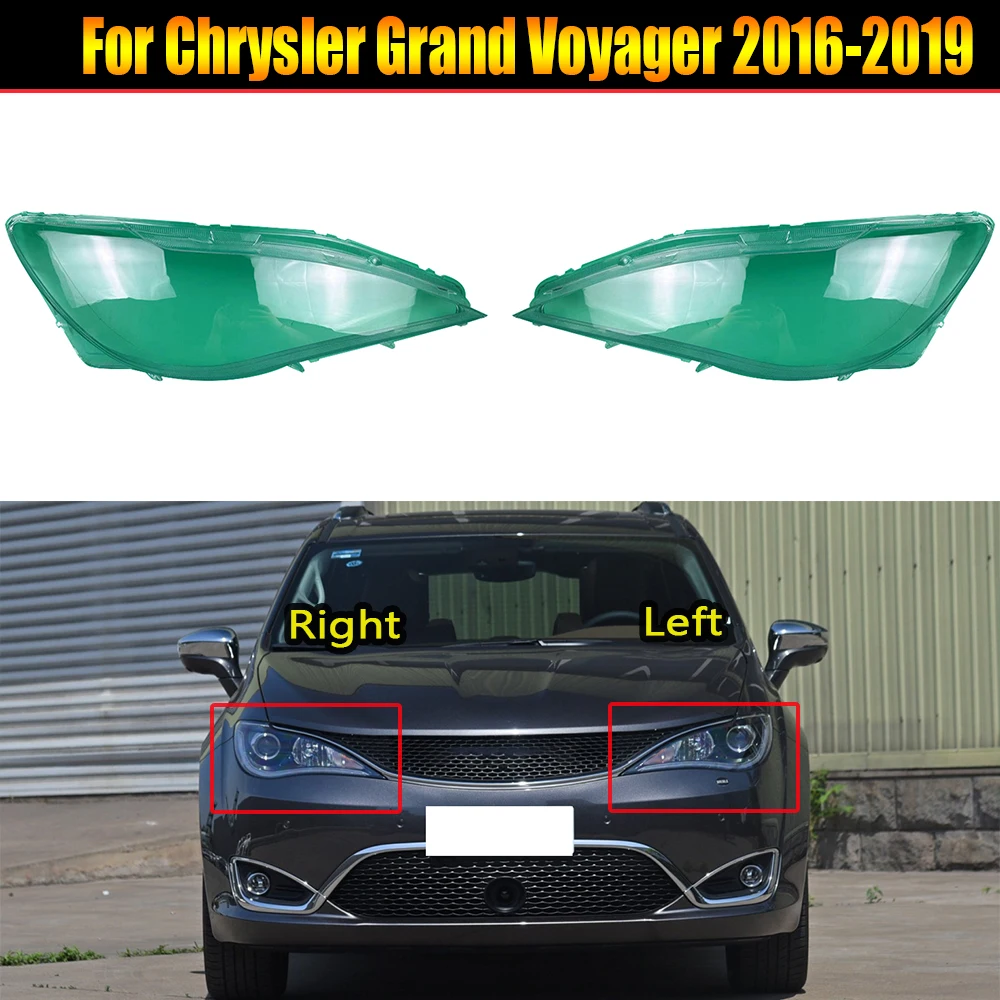 

For Chrysler Grand Voyager 2016-2019 Transparent Headlight Cover Lampshade Headlamp Lamp Shell Plexiglass Replace Original Lens