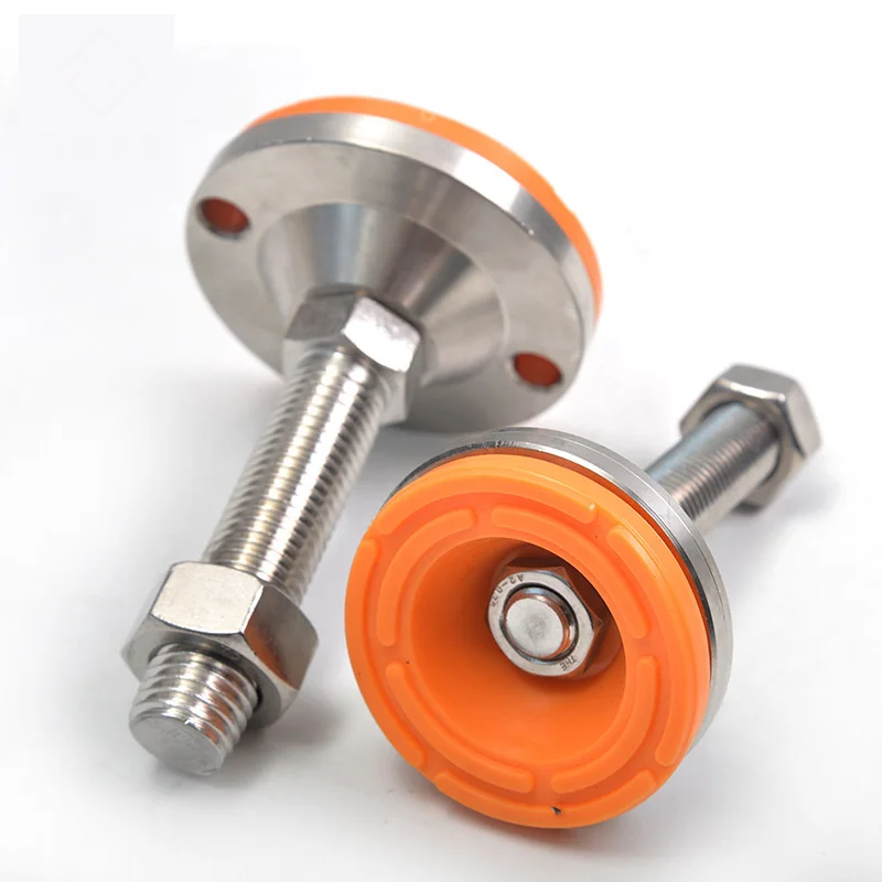 

1Pcs Rubber Base Adjustable Leveling Feet Heavy Duty 100mm 120mm 150mm Base M20 M24 M30 Screw Anti-Slip Furniture Leg Pads