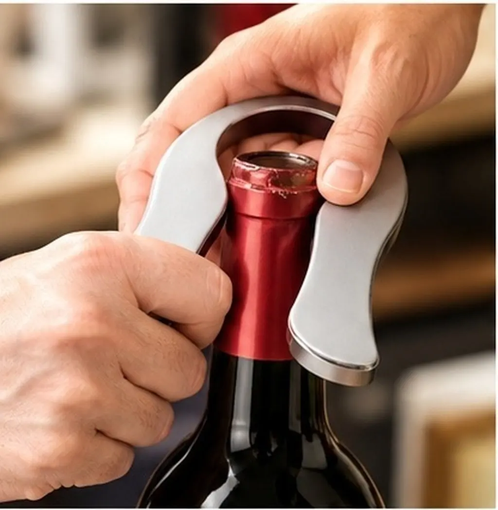 Wine Foil Cutter Reusable Plastic Bottle Foil Cutter Tool for Easy Clean Precise Cutting Safety Wine Bottle Opener Accessory