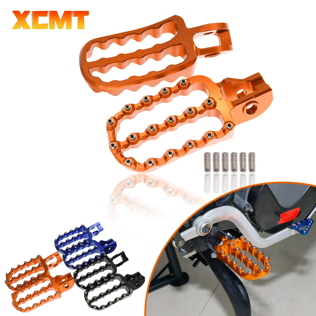 Motocross CNC 107mm Lengthen Footrest Footpegs Foot Pegs Pedal For Gas Gas 85 125-450cc MC MCF EX EXF EC ECF For KTM Husqvarna