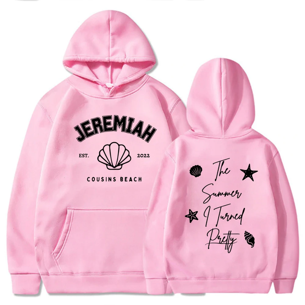 سترة نسائية جميلة بغطاء للرأس من The Summer I Am Kenough Team Jeremiah Conrad Belly Sweatshirt Harajuku Sudaderas