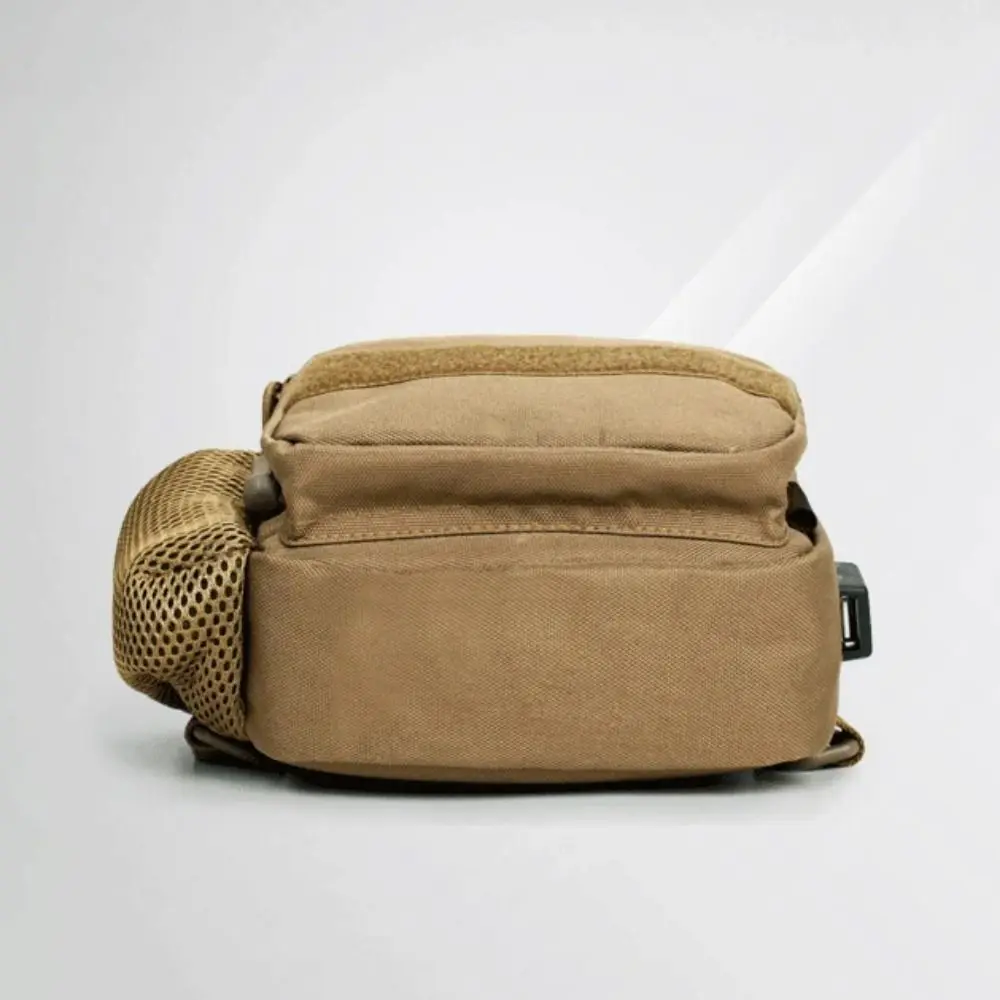

with Water Bottle Holder Chest Sling Bag Water Resistant Portable Shoulder Backpack Small Oxford One Strap Daypack Hiking