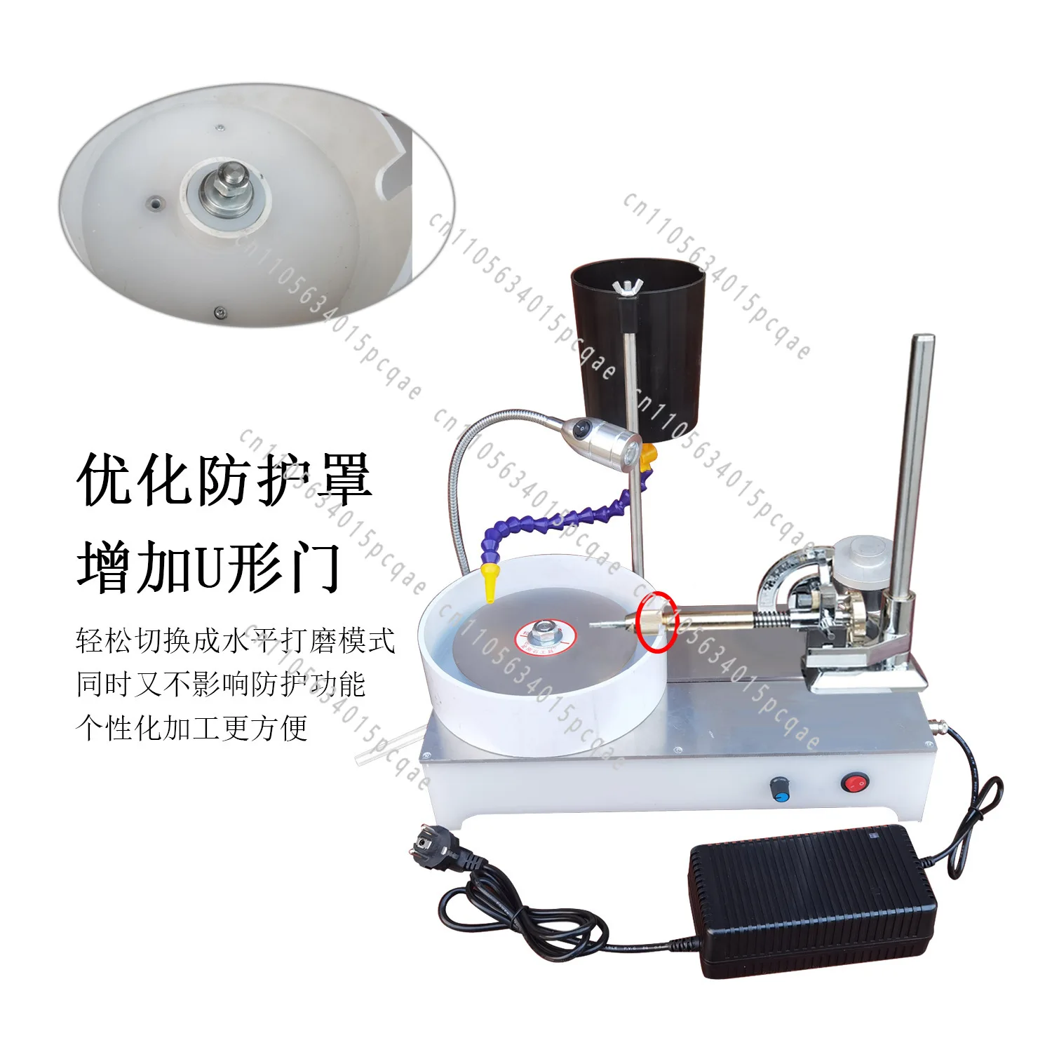 120W 2800RPM Gemstone Grinding Faceting Machine Faceted Jewelry Polishing Machine Polisher Flat Grinder Lapidary Machine