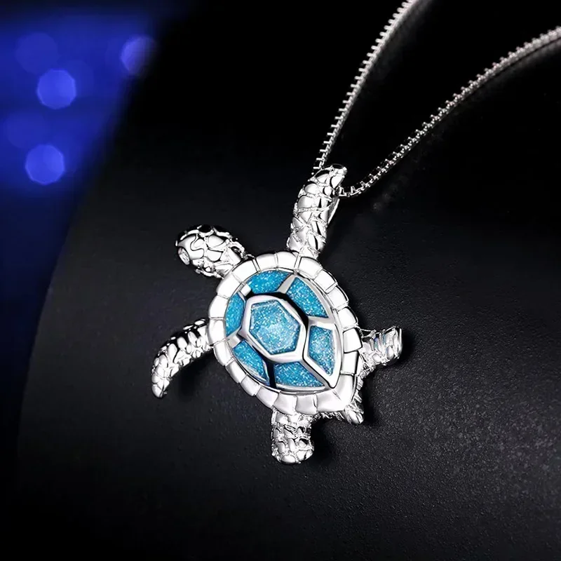 2026 New High End European and American Turtle Jewelry Handmade Enamel Cute Drip Oil Necklace Personalized Popular Pendant