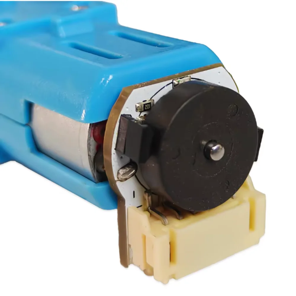 All-Metal TT Encoder Motor, High Torque 1:90 Gearbox, 12PPR Hall Encoder, Metal Shaft DC Geared Motor, DC 3-12V Gearbox Motor